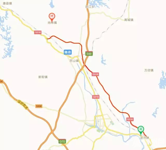 316国道广水详细线路图片